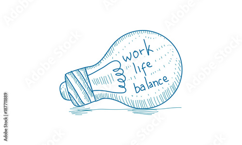 Work Life Balance Template Vector