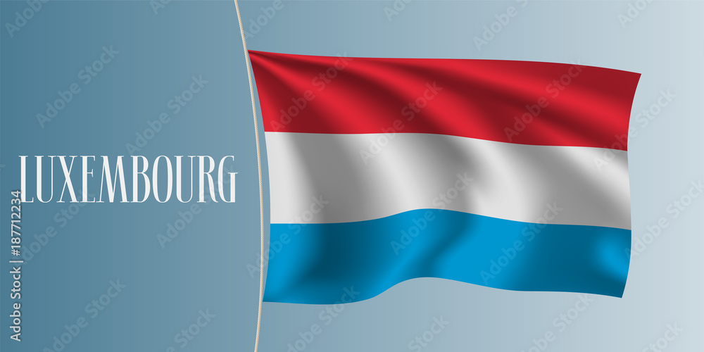 Luxembourg waving flag vector illustration Luxembourg waving flag vector illustration