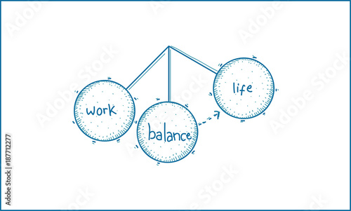 Work Life Balance Template Vector