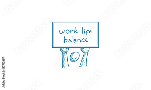 Work Life Balance Template Vector
