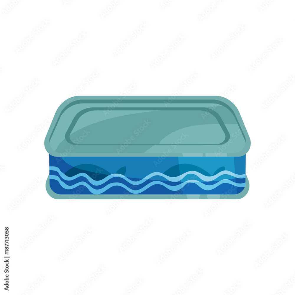 Canned fish, tinned food in metal container cartoon vector Illustration Canned fish, tinned food in metal container cartoon vector Illustration
