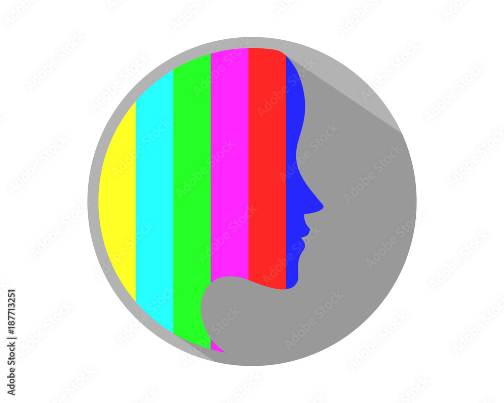 channel face silhouette image vector channel face silhouette image vector