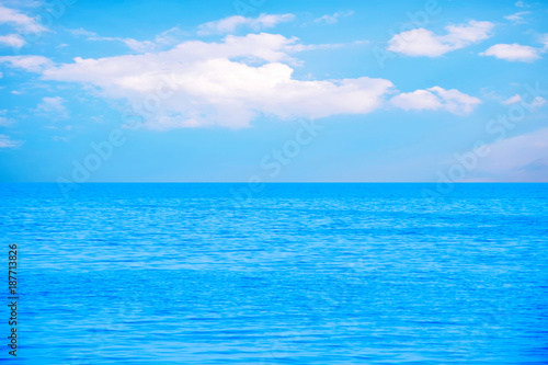 Water and sky in blue color at sea for background © หอมกลิ่น กล้วยไม้