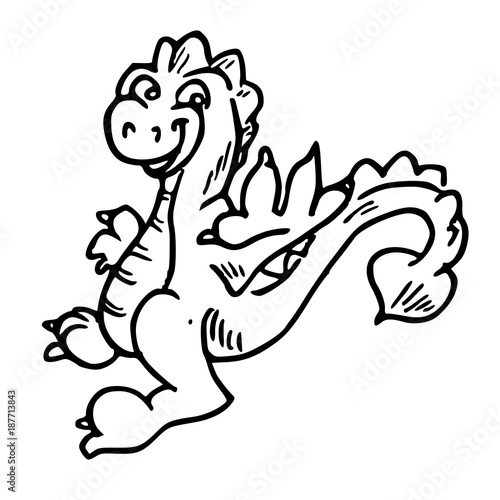 draak cartoon illustratie