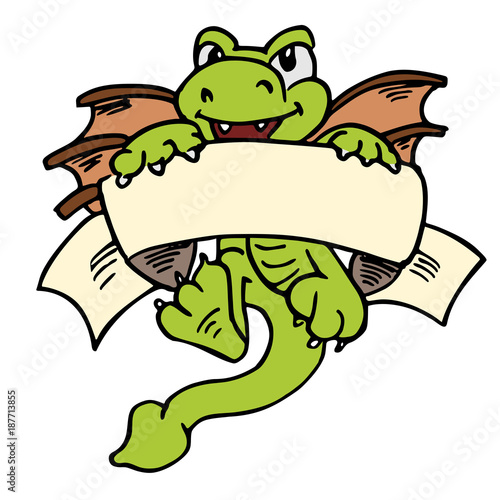 draak cartoon illustratie