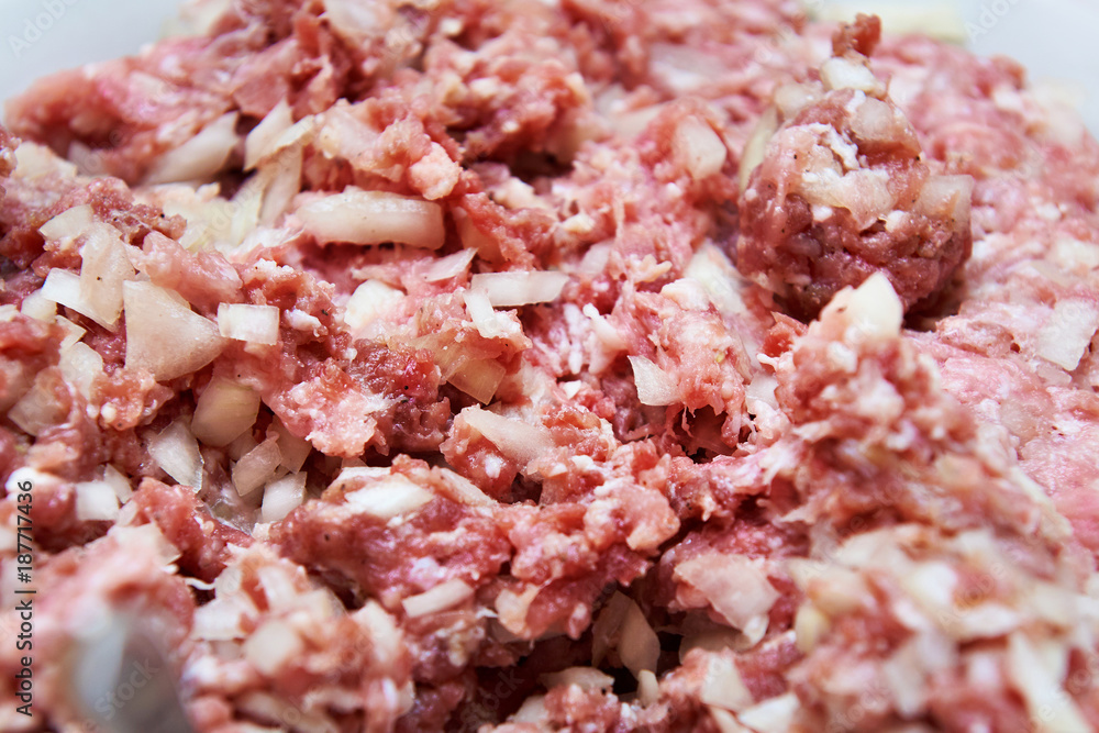 Minced meat with onion