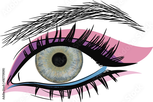 Beautiful female eye.  Blue Eye