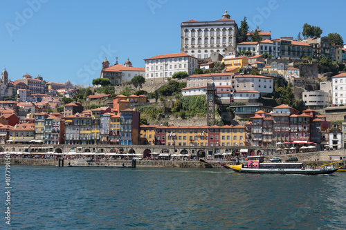Old Town Skyline from Across the Douro River: Typical Colorful Facades - Porto, Portugal