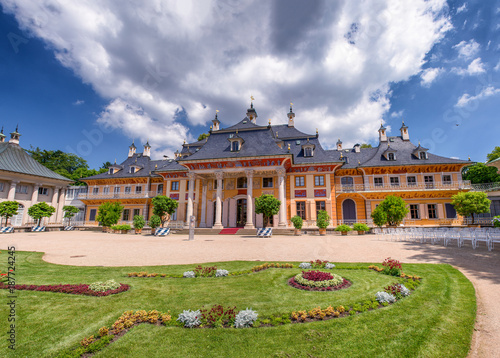 Wallpaper Mural Panoramic view of Pillnitz Castle and gardens in summer season, Germany Torontodigital.ca