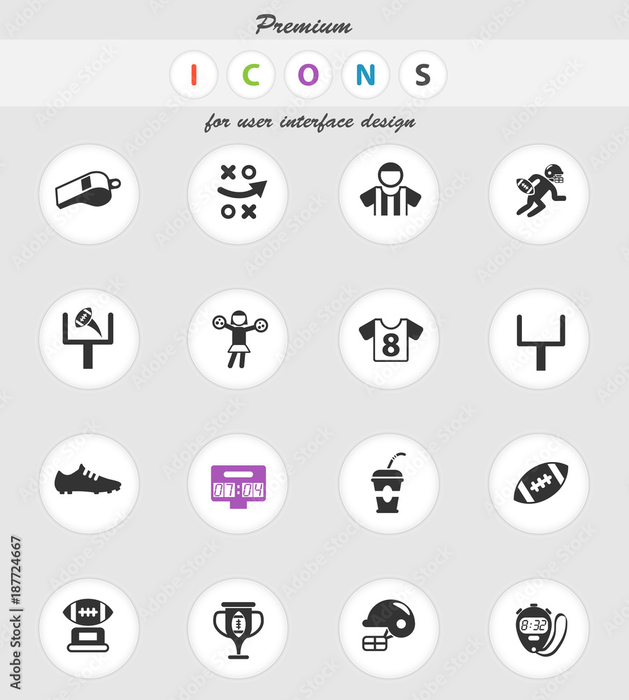 american football icon set american football icon set