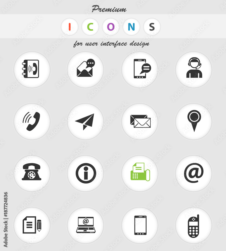 contact us icon set contact us icon set
