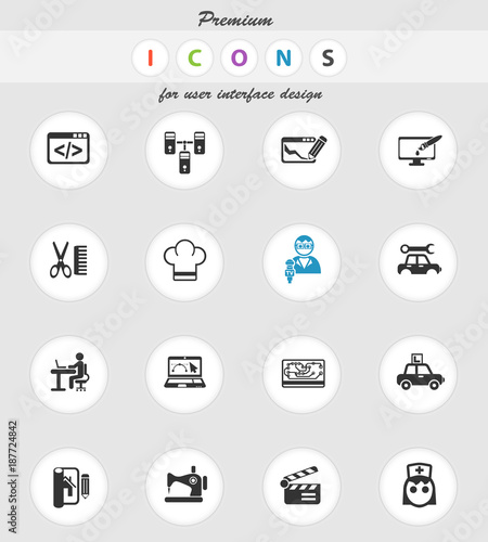 courses icon set