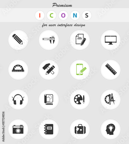 creative process icon set