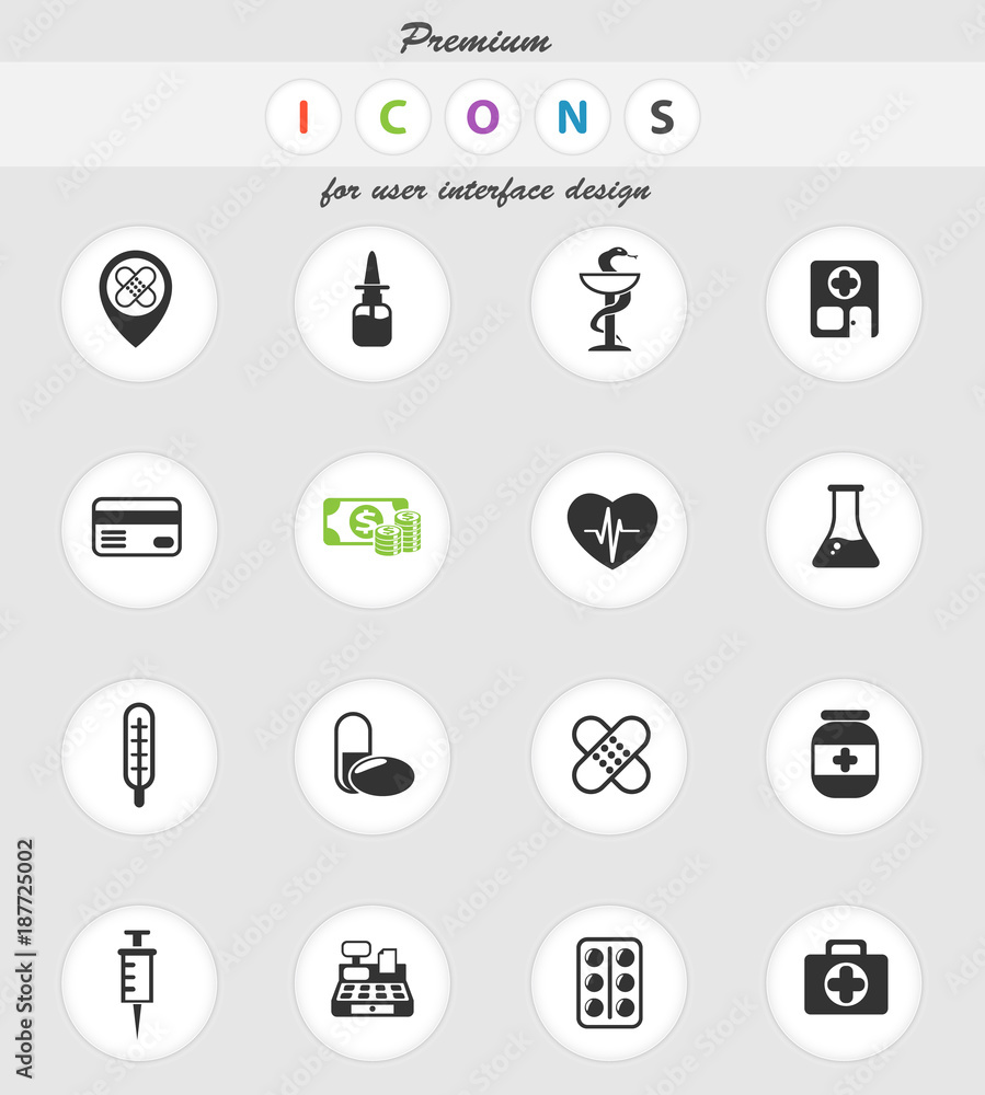 drug store icon set drug store icon set