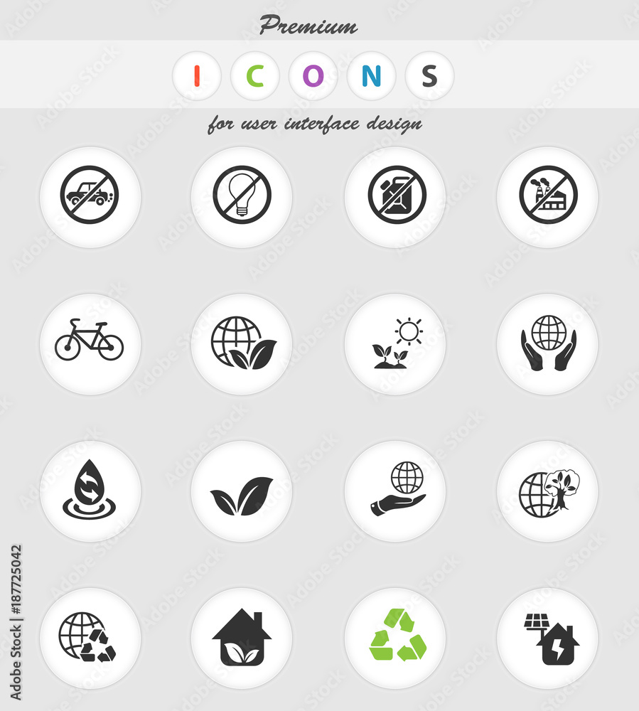 earth day icon set earth day icon set