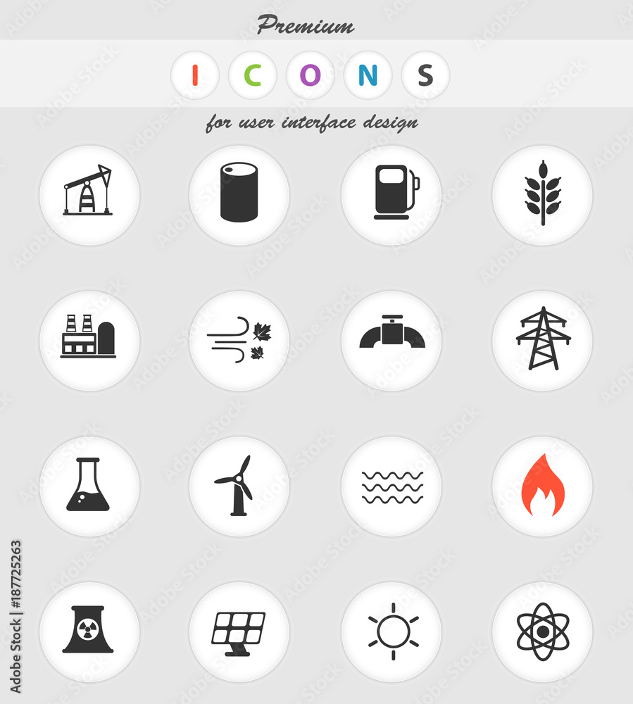 power generation icon set power generation icon set