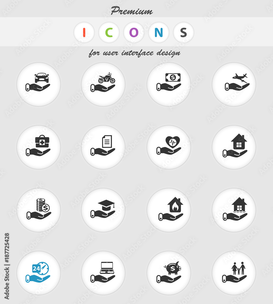 insurance icon set insurance icon set