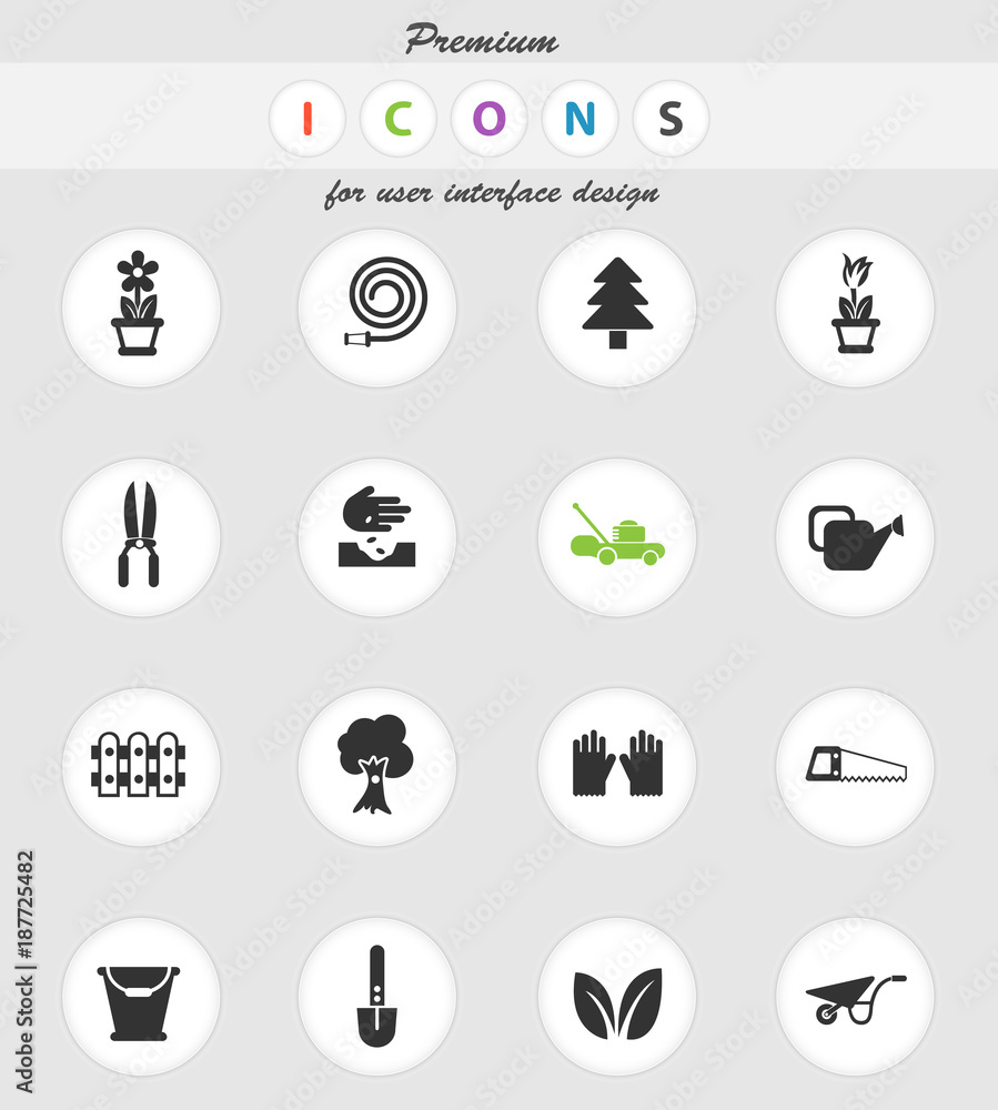 landscape design icon set landscape design icon set