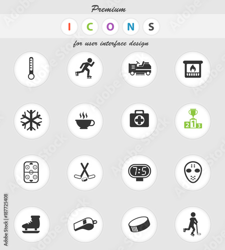 ice rink icon set