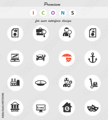 job search icon set
