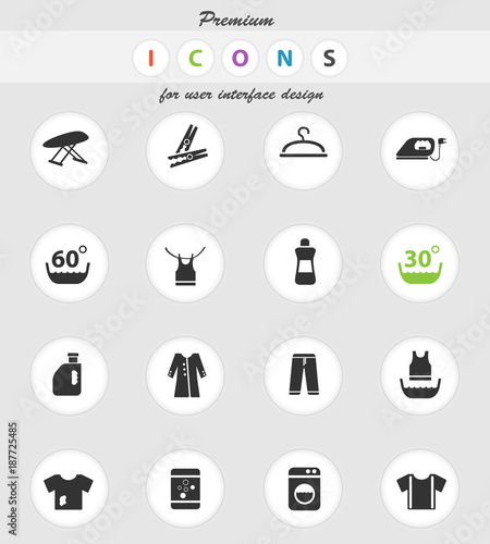 laundry icon set