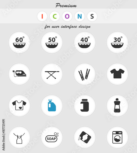 laundry icon set