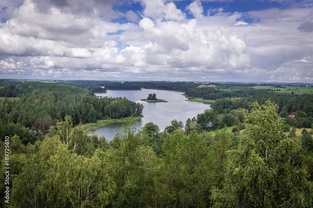 Jedzelewo Lake in Masuria Lakeland region of Poland