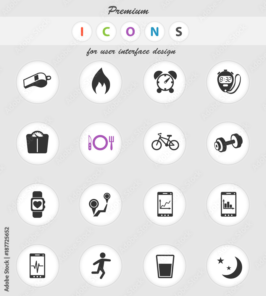 monitoring apps icon set