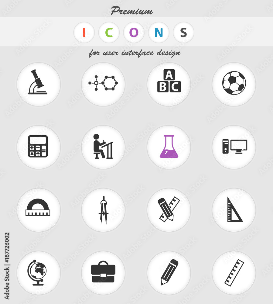 school icon set school icon set