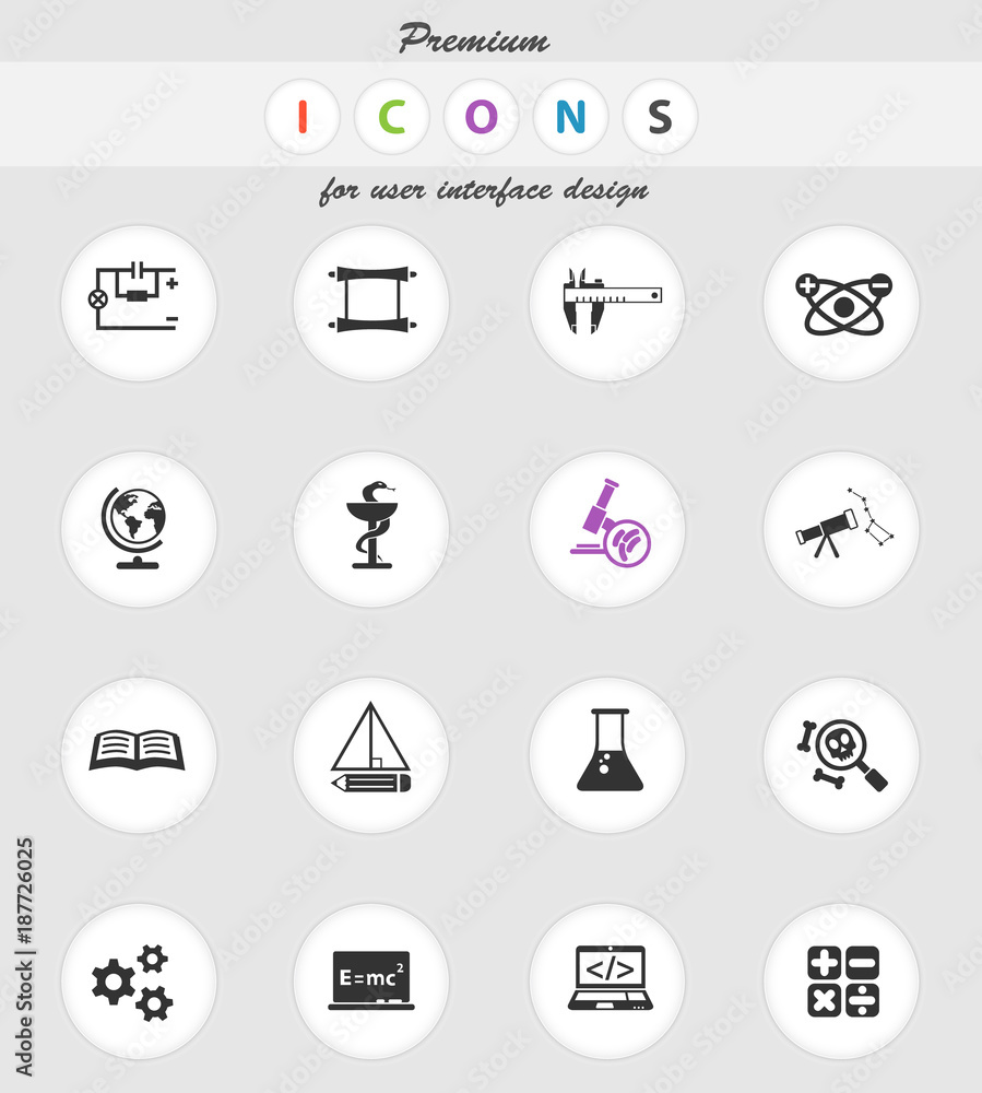 science icon set science icon set