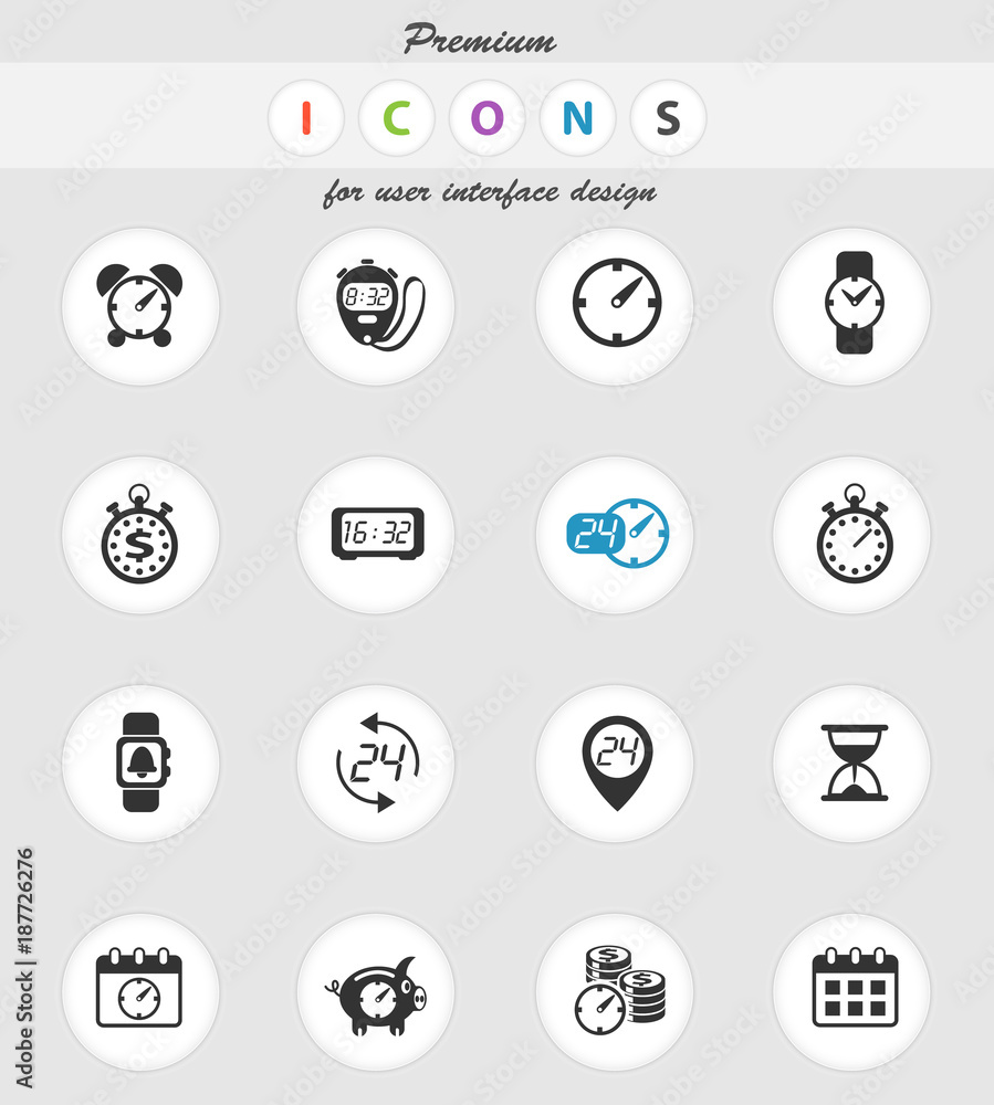 time icon set