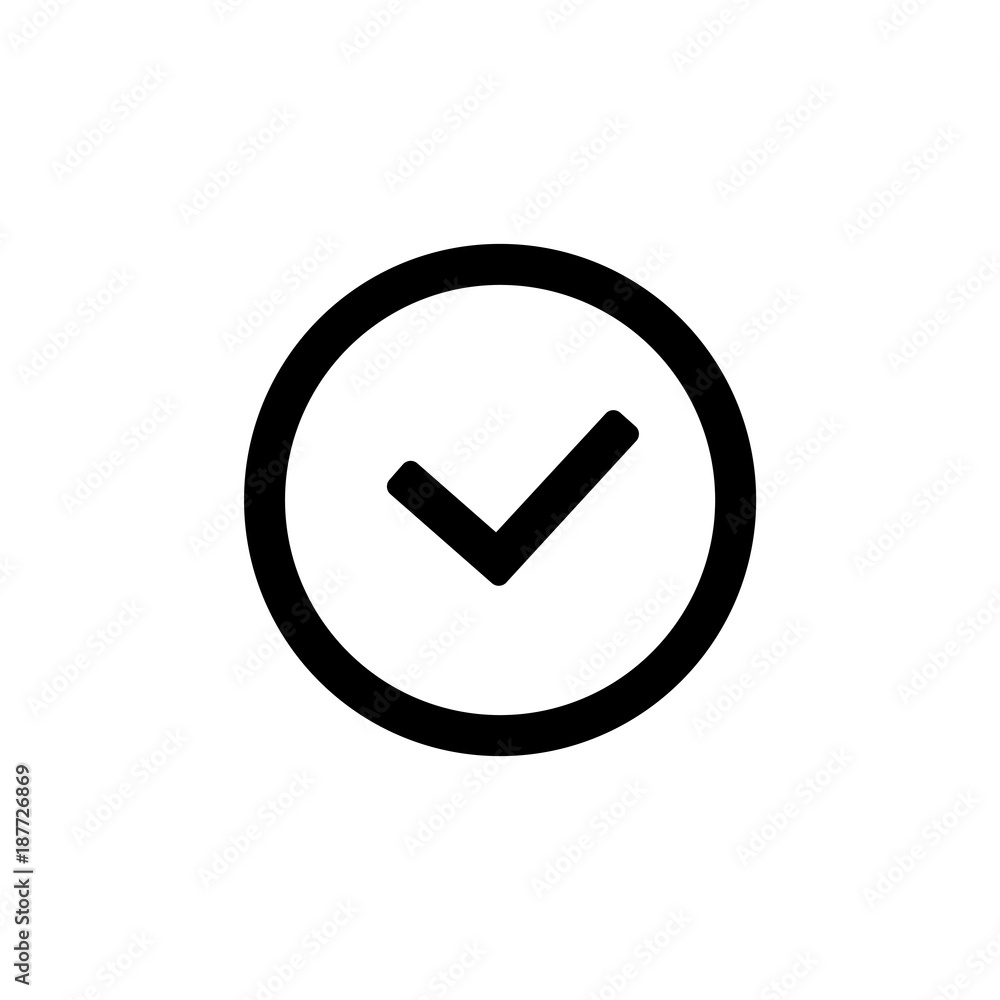 Approve icon for simple flat style ui design Approve icon for simple flat style ui design