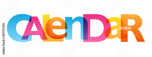 CALENDAR colourful vector letter icon 