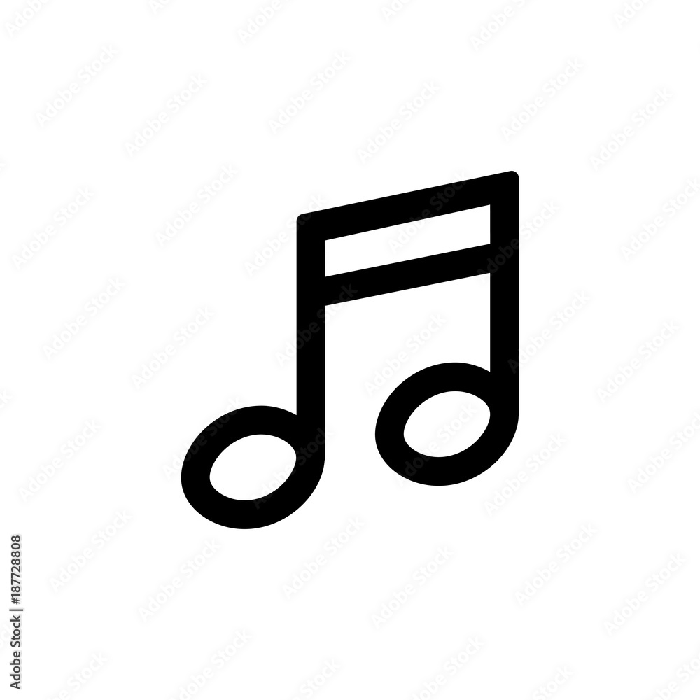 Music note icon for simple flat style ui design Music note icon for simple flat style ui design