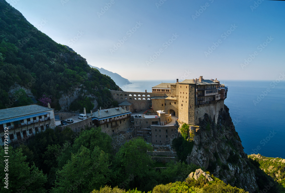 The monastery of Simonopetra in Mount Athos monastic republic, Greece