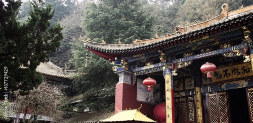 Photography Chinese Temple details in the nature (Kunming, Yunnan, China)