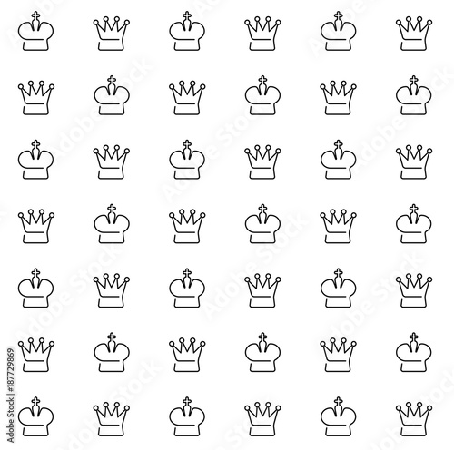 Seamless pattern royal crown