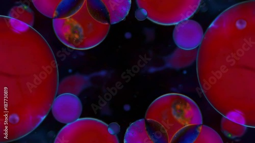 Abstract patterns of ink on water 