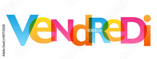 JOURS DE LA SEMAINE - VENDREDI