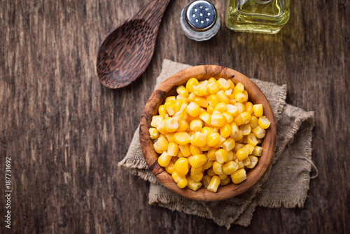 Bowl of  a sweet corn 