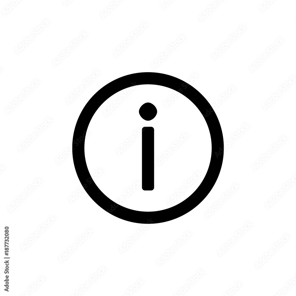 Info icon for simple flat style ui design Info icon for simple flat style ui design