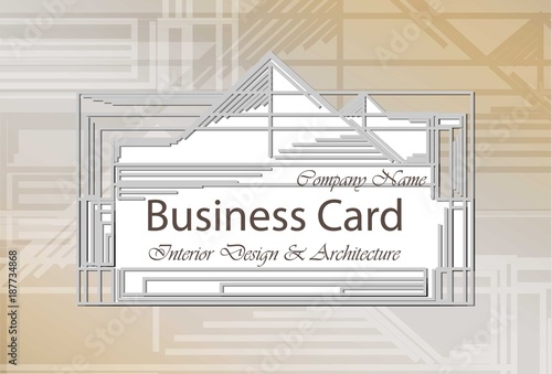 Business Card Interior Design and Architecture. Abstract modern backgrounds