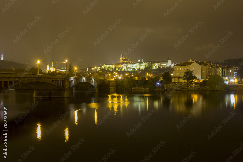 Prague Castle by night