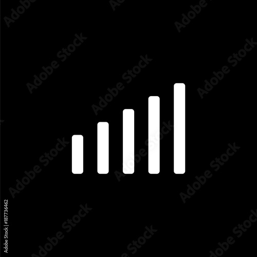 Network signal strenght icon for simple flat style ui design