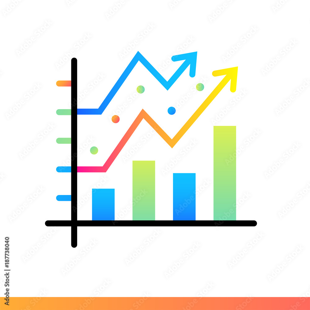 Flat diagram icon for startup business. Suitable for mobile apps, websites and presentation Flat diagram icon for startup business. Suitable for mobile apps, websites and presentation