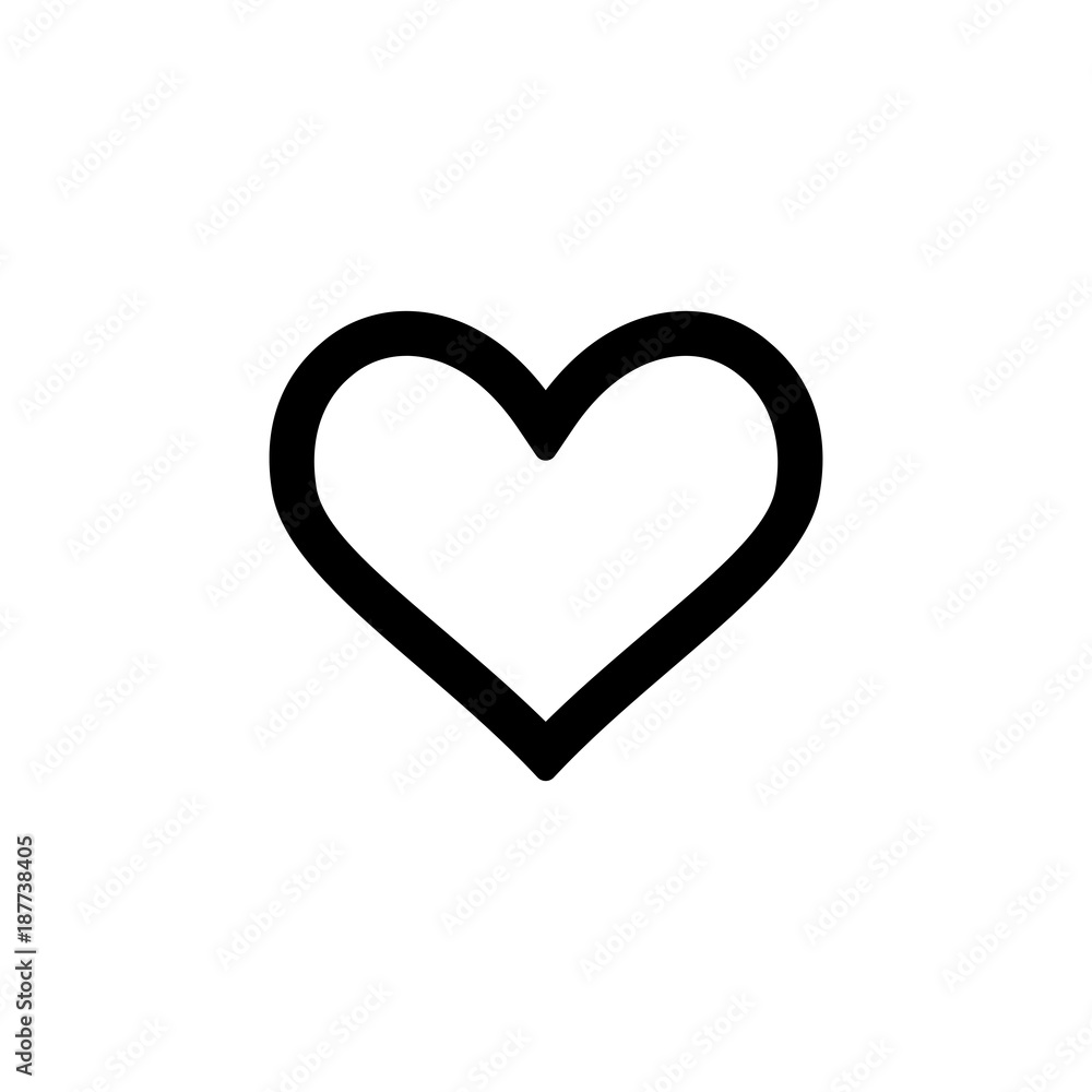 Heart icon for simple flat style ui design