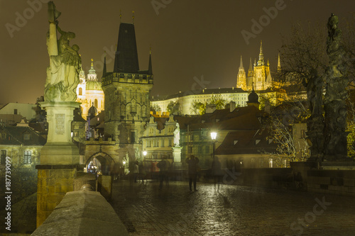 The Prague Castle by night
