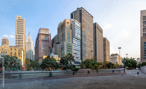 Downtown Sao Paulo skyline with old Banespa (Altino Arantes) and Martinelli Buildings - Sao Paulo, Brazil © diegograndi