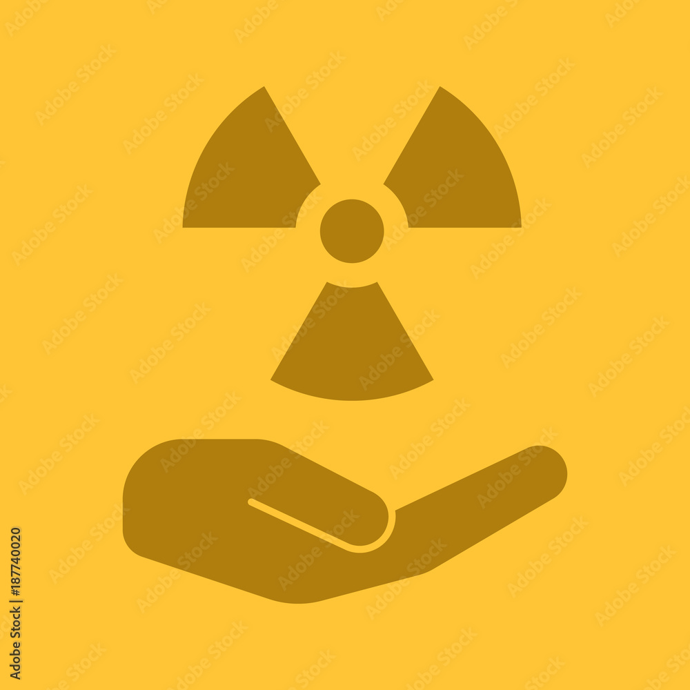 Open with atomic power sign glyph color icon Open with atomic power sign glyph color icon