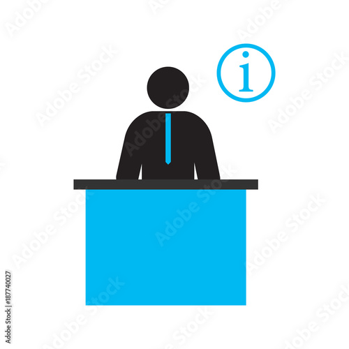 Information center silhouette icon